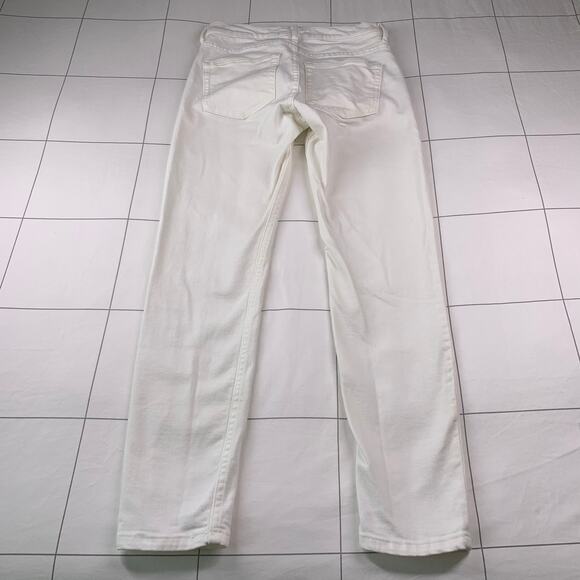 Everlane Jeans Womens 25 Ankle White Skinny 9” Mid Rise Casual Stretch Neutral - Picture 3 of 10